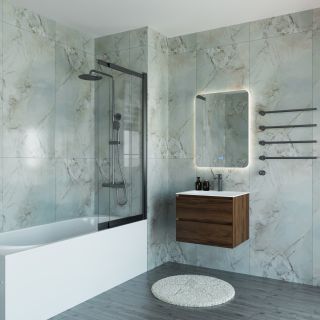 Ванна акриловая Vincea VBT-2A170-FR с каркасом 1700*750*480, пристенная, цвет белый