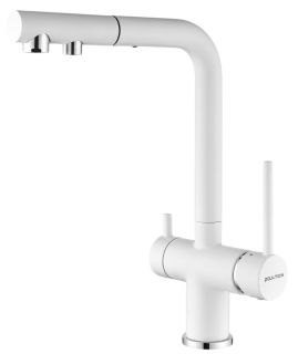 Смеситель для кухни Paulmark Serpentine Se213222-431 белый матовый