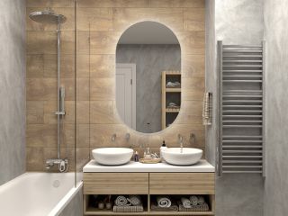 Зеркало с подсветкой Misty Титавин 70см белый