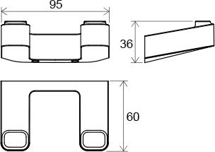 Ravak Крючок двойной TD 100.00