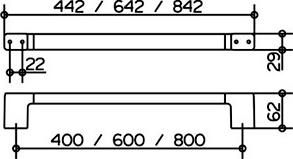 Полотенцедержатель Keuco Collection Moll 12701 010800 хром