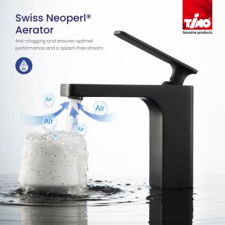 Смеситель для раковины с гигиеническим душем Timo Torne чёрный 4360/03G