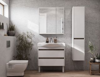 Шкаф-колонна Акватон Нортон 1A249403NT01R белый