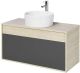 Тумба под раковину Акватон Лофт Урбан 100см дуб орегон/серый графит 1A247701LQX60
