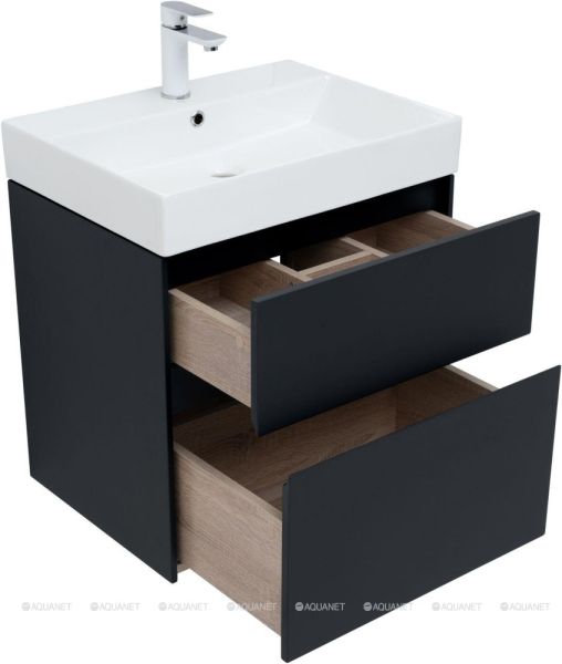 Тумба под раковину Aquanet Бруклин 310140 60 см антрацит матовый