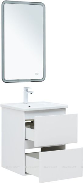 Тумба под раковину Aquanet Эмбер 330463 50 см белый матовый