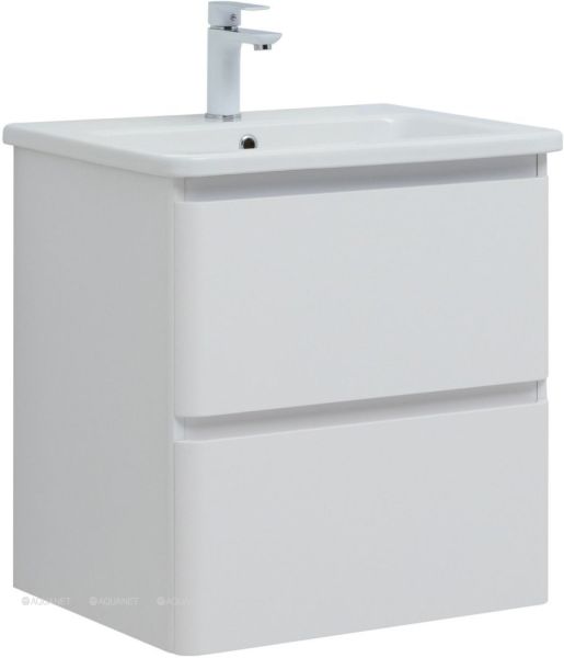 Тумба под раковину Aquanet Эмбер 330465 60 см белый матовый