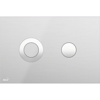 Кнопка смыва AlcaPlast FLAT для инсталляции хром матовый TURN-INOX