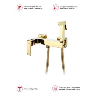 Гигиенический душ со смесителем Raglo R01.51.23 золото