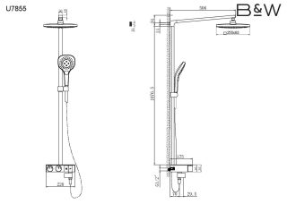 Душевая стойка Black & White Seasons 78550U