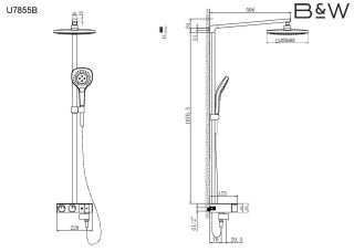 Душевая стойка Black & White  Seasons 7855ВU