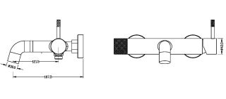 Смеситель для ванны Boheme Uno 463-NB никель брашированный