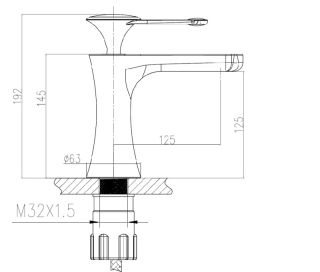 Смеситель для раковины Bronze de Luxe YASMINA 800/B03, хром