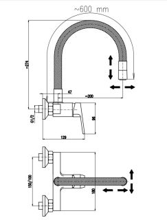 Смеситель для кухни Rav Slezak Colorado CO202.5/10CMAT черный