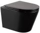 Подвесной унитаз ABBER Bequem безободковый чёрный матовый AC1102MB
