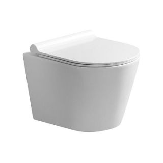 Унитаз подвесной Azario Nova AZ2217 безободковый с ультратонким сиденьем микролифт