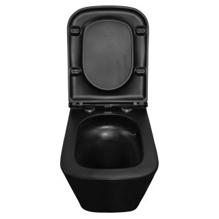 Унитаз подвесной Azario Teramo AZ-0052-UQ1MB черный безободковый с сиденьем микролифт