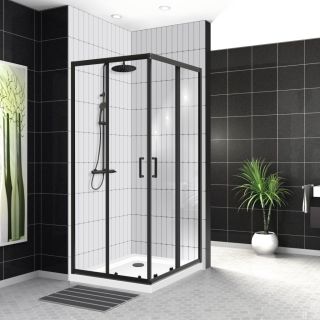 Душевой уголок BelBagno Uno 100x100см чёрный UNO-195-A-2-100-C-NERO