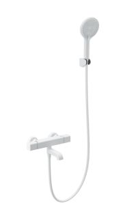 Смеситель для ванны с душем Wonzon & Woghand Stay 2 WW-B2016-A1-MW с термостатом белый матовый