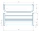 Полка для полотенец Haiba HB8424-4 бронза