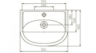 Мебельная раковина Rosa Уют 60см белый SD-00000396  (отдельно не отгружаются)