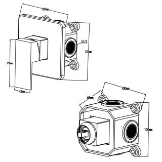 Душевой комплект Swedbe Platta 5533 хром