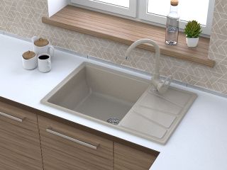 Мойка кухонная GranFest Чёрная Vertex V-780 L чер