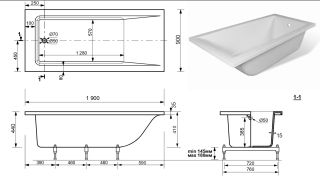 Ванна из литьевого мрамора Эстет Delta silk ФР-00014534 190x90см белый матовый
