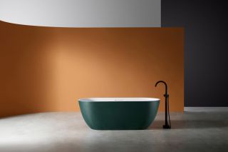 Ванна из искусственного камня ABBER Frankfurt AM9941MBG 170x75см тёмно-зелёный матовый