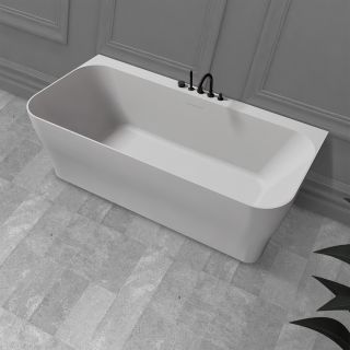 Ванна из искусственного камня ABBER Stein AS9616 170x80см белый матовый