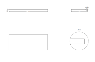 Столешница Salini Costa S-Stone 200123MRF 120x50см RAL