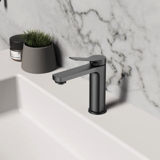 Смеситель для раковины Vincea Arco VBF-4AR01MB, черный