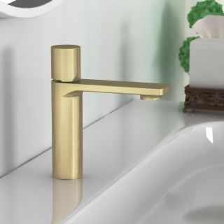 Смеситель для раковины Vincea Vogue VBF-4V3BG, брашированное золото