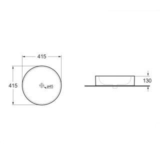 Раковина Vincea VBS-104 41.5 см белая