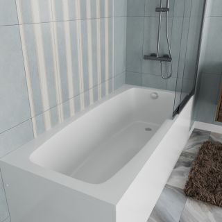 Ванна акриловая Vincea VBT-2S180-FR с каркасом 1800*800*430, пристенная, цвет белый