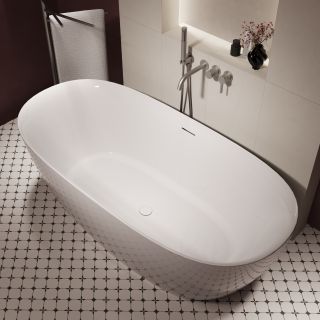 Ванна акриловая Vincea VBT-708-1600, цвет белый, щелевой перелив