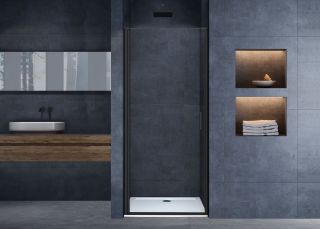 Душевая дверь Vincea Alpha VDP-3AL600CLB, черный, стекло прозрачное