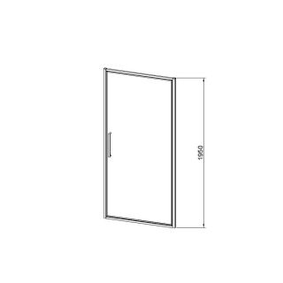 Душевая дверь Vincea Slim 8mm VDP-4SL100CLB, черный, стекло прозрачное