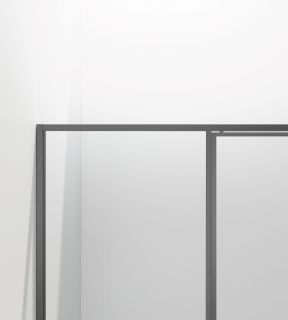 Душевая дверь Vincea Slim 8mm VDP-4SL120CLGM, вороненая сталь, стекло прозрачное