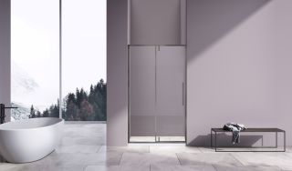 Душевая дверь Vincea Slim-N VDP-4SN120CLGM, вороненая сталь, стекло прозрачное