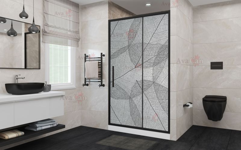 Душевая дверь в нишу AvaCan FB 120-140 MT чёрный