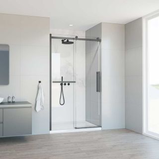 Душевая дверь Vincea Como Soft VDS-1CS120CLGM, 1200, вороненая сталь, стекло прозрачное