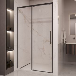 Душевая дверь Vincea Stella VDS-1ST130CLB, 1300, черный, стекло прозрачное