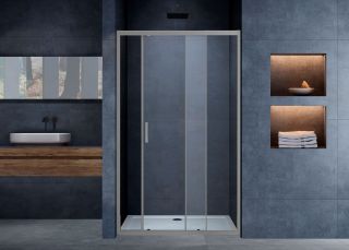 Душевая дверь Vincea Alpha VDS-3AL120CLGM, 1200, вороненая сталь, стекло прозрачное