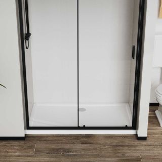 Душевая дверь Vincea City VDS-5CT140CLB, 1400, черный, стекло прозрачное