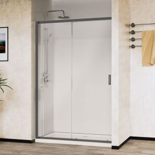 Душевая дверь Vincea City VDS-5CT140CLGM, 1400, вороненая сталь, стекло прозрачное