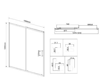 Душевая дверь Vincea City VDS-5CT150CL, 1500, хром, стекло прозрачное