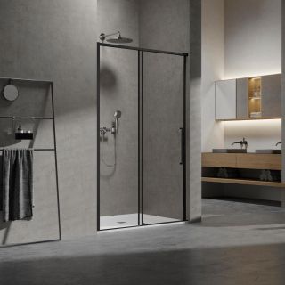 Душевая дверь Vincea Slim 8mm VDS-6SL120CLB, 1200, черный, стекло прозрачное