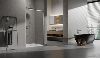 Душевая дверь Vincea Slim 8mm VDS-6SL140CL, 1400, хром, стекло прозрачное