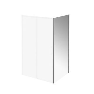 Душевая боковая панель Kerama Marazzi Vetro VE.100.FP.BLK.M 100 см стекло прозрачное профиль чёрный матовый